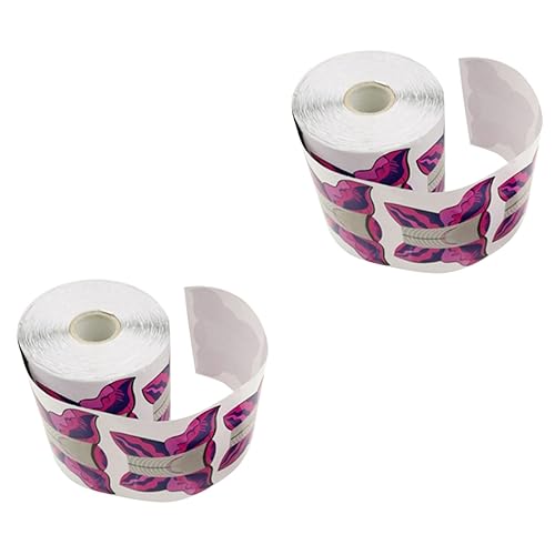 HAPINARY 2 Set di Formine per Unghie Guida Sagomata Adesivi per Unghie in Gel Punta Quadrata Estensioni Accessori Artistici Kit di Strumenti 100 Pezzi*2