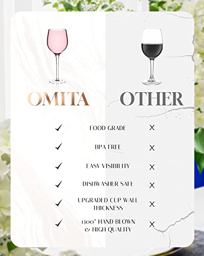 Omita Colored Wine Glasses Of 4-15.72 Oz Long Stem Hand Blown Premium Crystal Wine Glass For Red Or White Wine, Parties, And Daily Use Decorative Drinking In Elegant Colors #TOP2
