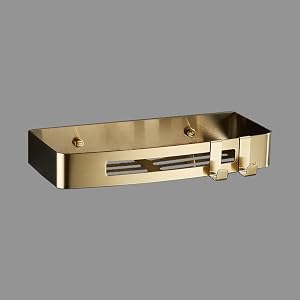 Shower Shelf Racks Brushed Gold Bathroom Shelf Bathroom Shower Shelf Storage Basket Wall Mounted Organizer Shower Caddy