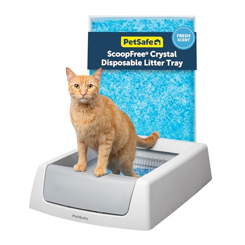 PetSafe ScoopFree Crystal Classic Self-Cleaning Litter Box, Gray