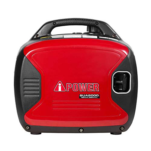 A-iPower SUA2000i 2000-Watt Portable Inverter Generator Gasoline-Powered, Red