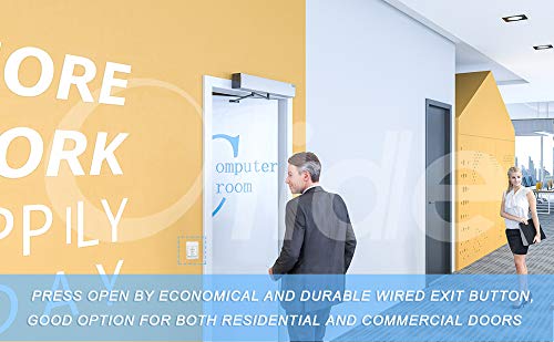 Olideauto Residential Automatic Swing Door Openers Black Color,Swing Open Door Operator Electric With 2Pcs Hardwired Plastic Push Buttons #TOP5