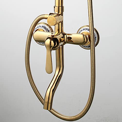 Ensemble de douche cascade et pluie dorée pour salle de bain moderne - 5