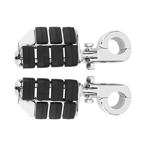 Repose-pieds de moto en acier inoxydable robuste de 32mm avec pinces de fixation