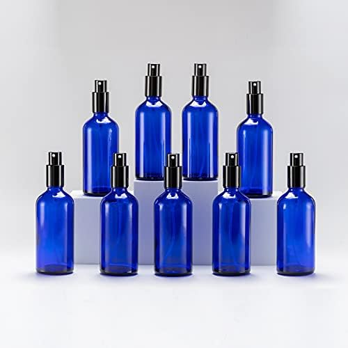 Yizhao 50ml Amber Glass Spray Bottle for Essential Oils, Small Empty Fine Mist Spray Bottle, for Cleaning, Aromatherapy, Cosmetic Sprays, Hair 6 Pcs