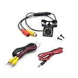 PACLVIO Car Backup Camera, Waterproof Car Rear View Camera, 12 LED 170° Wide View Angle Long License Plate Frame Camera Universal for Cars, SUV, Trucks, RV