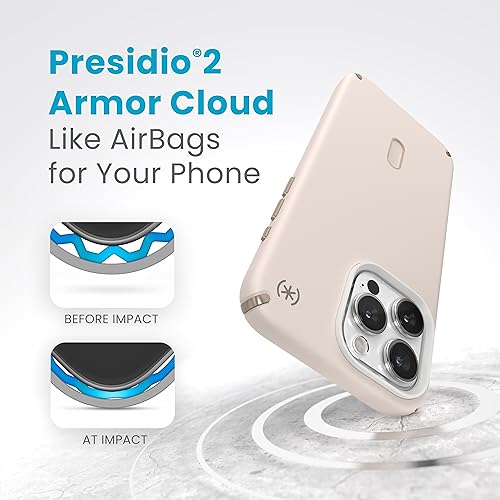 Coque iPhone 15 Pro Max Speck Presidio2 Pro Bleached avec ClickLock antichoc