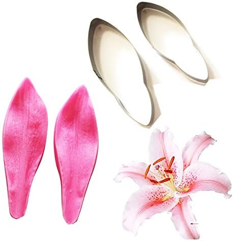 Lily Petal Silicone Veiner & Cutter Flower Petal Cutter Fondant Sugarcraft Stainless Steel Cutter Cake Decorating Moulds