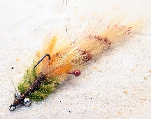 3 Flies - Redfish Crack Fishing Fly Tied on Mustad Fly Hook #2 (3 Flies - My Uncle)