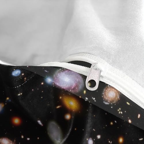 Housse de couette galaxie zippée pour lit simple 140x200 facile à enfiler - 8