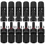 Toyvian 6 Stück Solarmodul Steckverbinder aus Nylon mit Ergonomischem Design Schwarz für Photovoltaik Anschluss im Außenbereich Geeignet