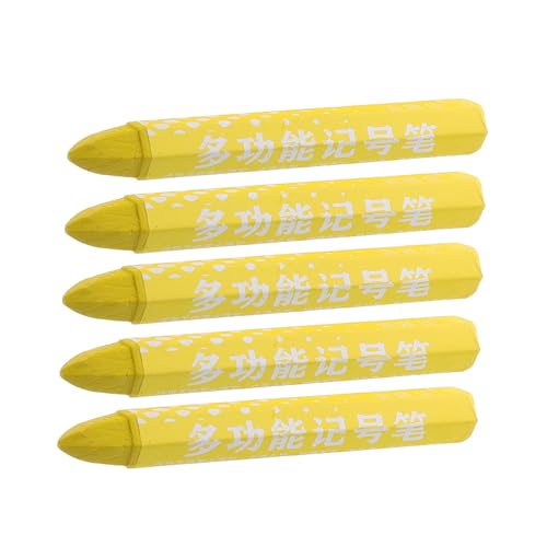 SEWOART Ergonomic Tire Marker Pens 5 Pcs Wax Tire Marking Crayons Easy to Use for Car Bike Motorcycle Repairs