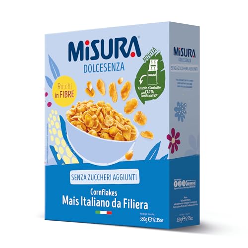 Misura Cornflakes Dolcesenza | Mais Italiano | Senza Zuccheri Aggiunti | Confezione da 350 gr