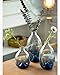 CONVIVA Glass Vase Set Modern Blue Glass Flower vases Decorative Large Home Decor Living Room Dinning Table,Wedding Party Event Tall Tabletop Set of 3