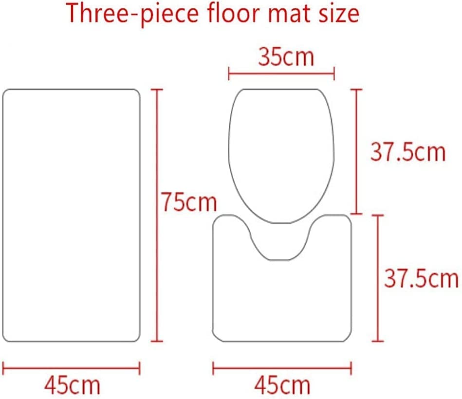 Blumenduschvorhang-Sets mit rutschfesten Teppichen,4 Stück Rosen Duschvorhang Set Rose Flower Regentropfen-Duschvorhang… – Bild 7