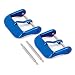 2 Pack Watch Straps Bands Buckle Replacement, Wellfit Watch Band Clasp, Choice of Color and Size, Vacuum PVD Finish, (18mm, Blue)