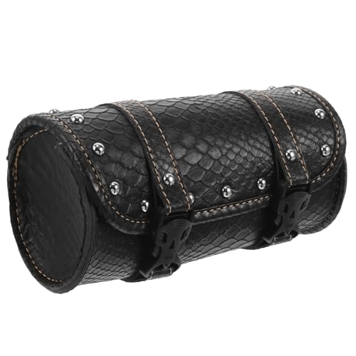 GANAZONO Borsa Laterale per Moto in Pelle Chiusura Rapida, Mini Borsa Porta Attrezzi per Sella Posteriore, Compatibile per Ciclismo e Trasporto Bagagli Moto