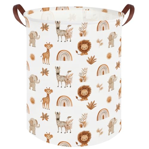 Image of Boho animals Laundry Basket,Waterproof folding basket with handle,Clothes Organizer Baskets(Boho animals)