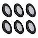 Dream Lighting 6X Faretti LED da Incasso Nero 12v Camper Caravan Barca Roulotte Plafoniera Illuminazione Interna IP44 Bianco Caldo 3000K