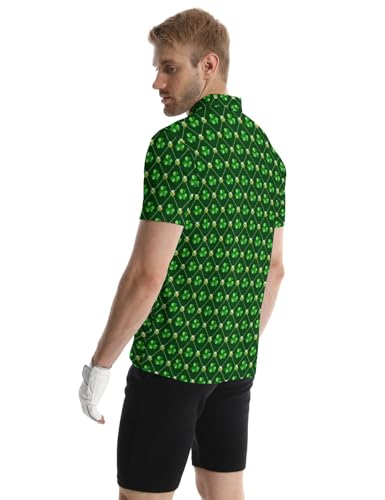 Mens Funny Golf Polo Shirts Short Sleeve Quick Dry Polo Shirts | Moisture Wicking Performance, Athletic Funny Golf Shirts, Funny Print, 4-way stretch miniatura 5