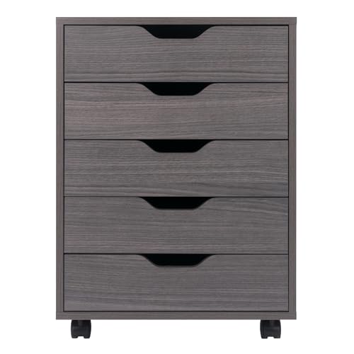 Image of Winsome Halifax Mobile Storage Cabinet with Doors & Drawers, Stylish & Functional Home Storage Cabinet for Filing, Kitchen Organization, Moveable Furniture for Office, Dorms, Apartments