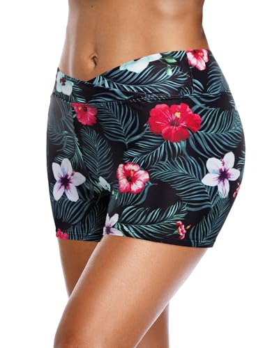 Image of Yonique Womens Swim Shorts Bathing Suits Bottoms Swimsuit Bottoms(Available in Plus)