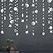 Decor365 Silver Star Party Decorations Twinkle Little Star Garland Glitter Hanging Stars Birthday Decoration Celestial Moon Galaxy Planet Starry Theme Graduation Party Banner Streamer Backdrop Decor