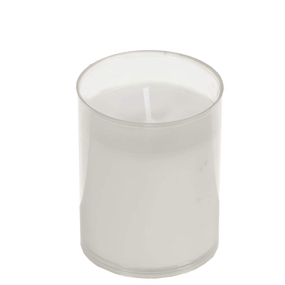 Spaas - 24 Bougies Recharges Non-Parfumées, 24 Heures - Transparent, Blanc
