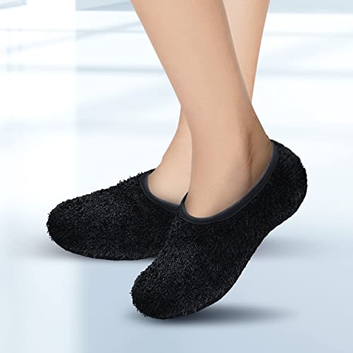 Cloudz Women's Black Animal Travel Slippers2