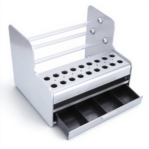 ASHATA Phone Repair Tool Holder Storage Box DIY Tools Box with Small Holes (for Screwdriver, Welding Oil, Knife) & Drawer (for Small Objects) for Mobile Phone Tablet and Others Repairing