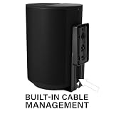 Sanus Stałe uchwyty ścienne do głośników Sonos Era 100™ - niskoprofilowe uchwyty głośników z łatwą 3-stopniową instalacją i dołączonym sprzętem, czarny zestaw 2 uchwytów