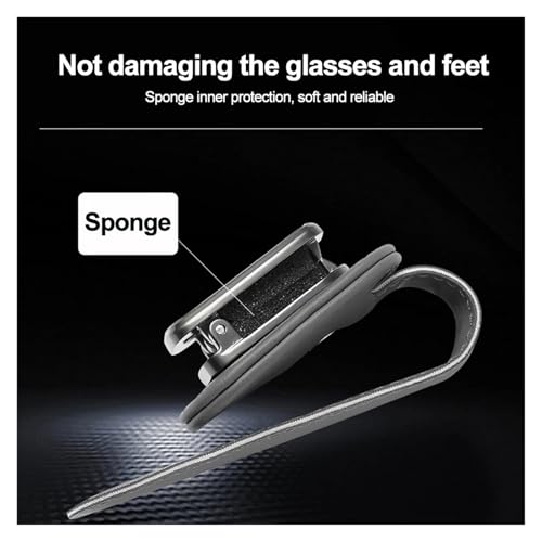 Support pour Lunettes de Soleil pour Pare-Soleil Voiture Anti-Chute - 4