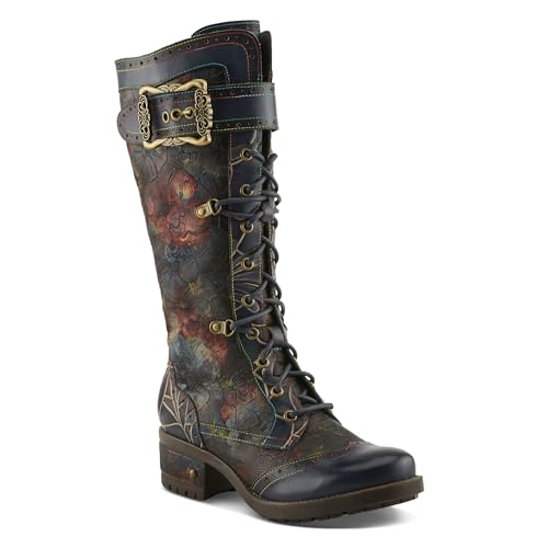 Spring Step L'Artiste Kisha-Fall Tall Boots | Vintage-Inspired Leather Knee-High Boots with Lace-Up Detail2