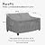 PureFit Outdoor Couch Cover Waterproof Patio Sofa Furniture Covers, 2-Seater Outdoor Loveseat Cover with Air Vent and Handles, 60W x 35D x 35H Inches, Gray