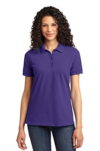 Port & Company Women's 50/50 Pique Polo Xxl Purple #TOP23