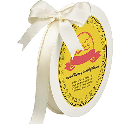 Image of Double Face Ivory Satin Ribbon 5 /8 inch X 50 Yards Polyester Ivory Ribbon for Gift Wrapping Very Suitable for Weddings Party Invitation Decorations and More