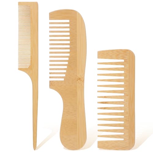 Set de 3 Peines de Bambú para Crecimiento Capilar miniatura 1