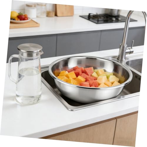 Juego 2 tazones acero inoxidable 30 cm para cocina miniatura 6
