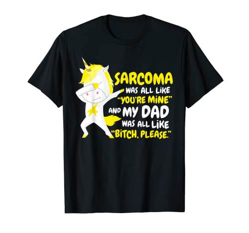 My Dad Sarcoma Cancer Survivor Support Citazione Unicorno Maglietta