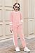 Zaclotre Girls Clothing Sets Long Sleeve Sweatshirt and Sweatpants Kids Fashion Sweatsuit Tracksuit Light Pink 9-10Y