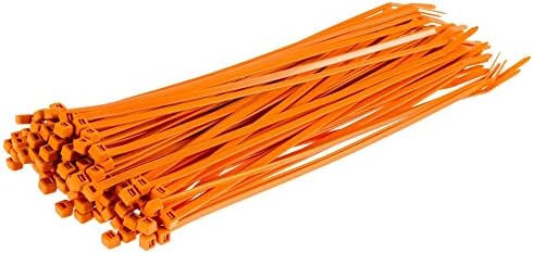 Gocableties White Cable Ties, 300mm x 3.6mm, Pack of 100, 12" Premium Nylon Zip Ties Clear/Natural, Multi-Purpose Plastic Tie Wraps, Secure Self-Locking Mechanism, for Home, Garden, Office and DIY