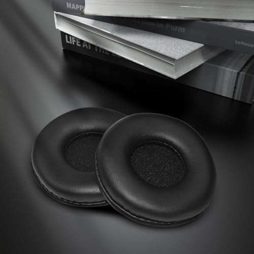 Image of Replacement Earpads for Boat Rockerz 450 /450 Pro /Sony WH-XB700 Headphones | 80mm Soft Memory Foam Cushions with Protein Leather - Black (1 Pair)