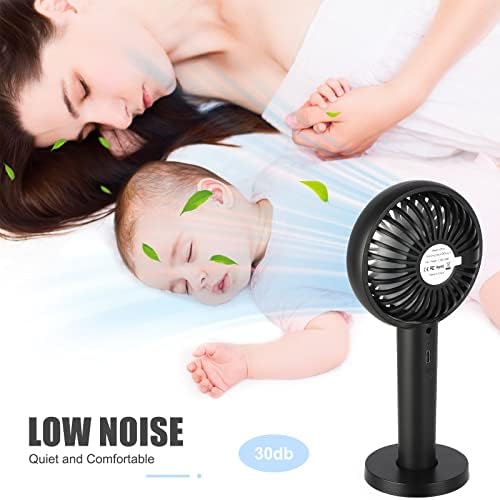 Yardout Mini Handheld Fan, Powerful Desk Fan with Adsorbable Base, USB Fan, Portable 3 Speeds Small Fan, Personal Ultra Quite Fan for Travel, Work, Outdoors, Indoors