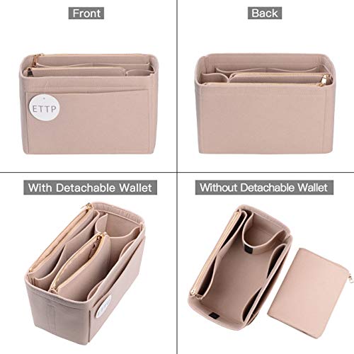 Purse Organizer, Felt Bag Organizer Insert For Speedy, Neverfull, Tote, Handbag, 8 Colors 5 Sizes (Medium, Beige) #TOP2