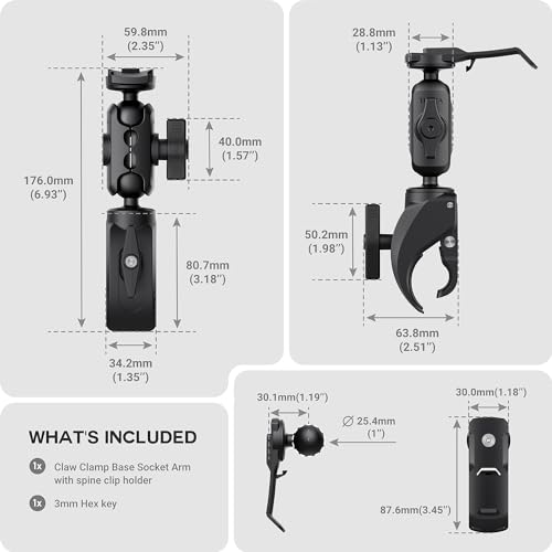 TUSITA Motorcycle ATV/UTV Mount Compatible with Garmin Handheld GPS - Claw Clamp Base