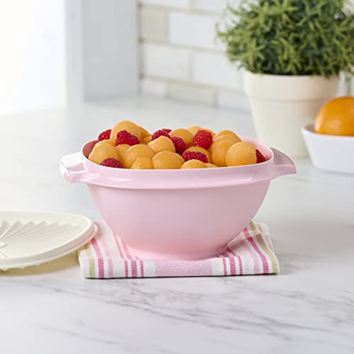 Tupperware Heritage Collection 5.25 Cup Bowl With Starburst Lid - Light Pink Vintage Color, Dishwasher Safe & Bpa Free - (1.3 L) #TOP6