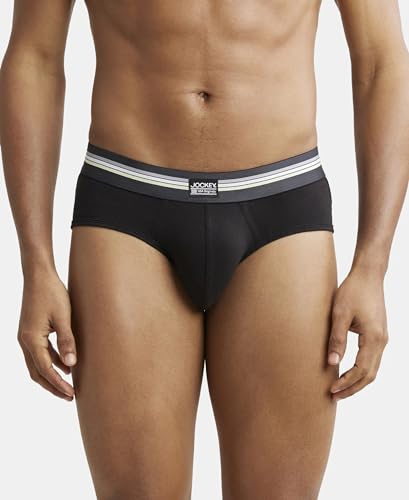 Image of Jockey UI20 Men Super Combed Cotton Elastane Stretch Printed Brief with Ultrasoft Waistband (Pack of 2)