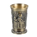VANZACK Vintage Weinglas Ägyptischer Stil Cocktailbecher Dekorativ Großes Fassungsvermögen Für Party Picknick Zuhause
