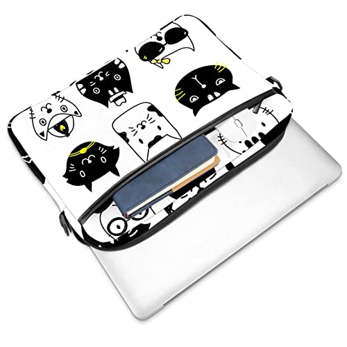 Sacoche ordinateur 13.3" antichoc à motif chat multicolore - 2