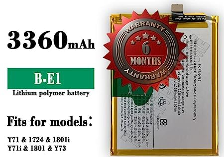 Image of Original B-E1 Battery for Vivo Y71 /1724 / 1801i / Y71i /1801 /Y73 Battery with 6 Month Warranty**** (X00264)
